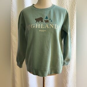 🌲 Spartina 449 “Highlands” Graphic Sweatshirt – Sage Green (Size S)
